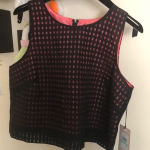 IT top, lining is salmon. dry clean only
